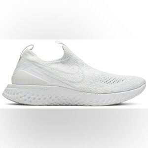Nike All-White Slip-On Running Shoes